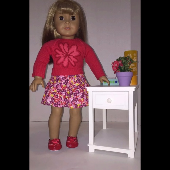 american girl flower sweater and skirt